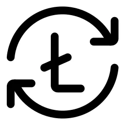 Litecoin Rotate Out Icon