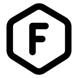 Hexagon Letter F Line Icon