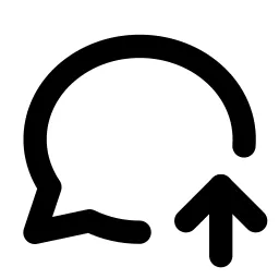 Message Circle Up Line Icon