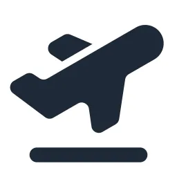 Airplane Departure Solid Icon