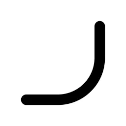 Radius Bottom Right Line Icon
