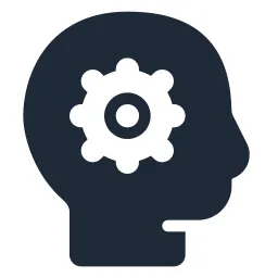 Head Cog Solid Icon
