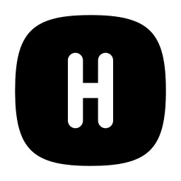 Square Rounded Letter H Icon