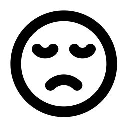 Mood Sad 2 Line Icon