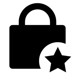 Lock Star Fill Icon