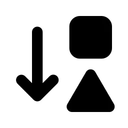 Sort Ascending Shapes Icon