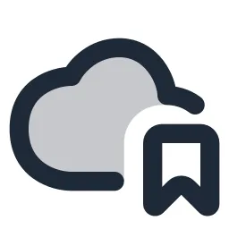 Cloud Bookmark Duotone Icon