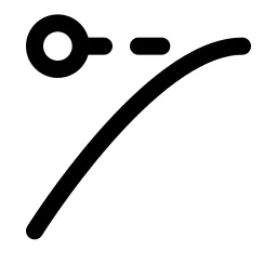 Ease Out Control Point Icon