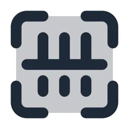 Scan Lines 2 Duotone Icon