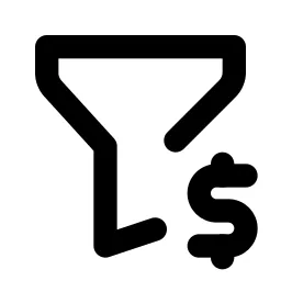 Filter Dollar Line Icon