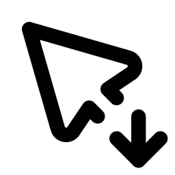Pointer Down Line Icon