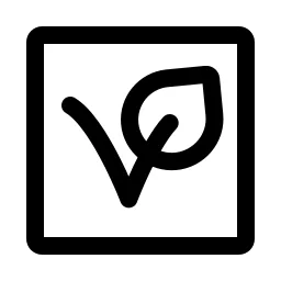Vegan Square Icon