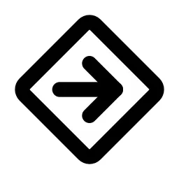 Direction Sign Line Icon