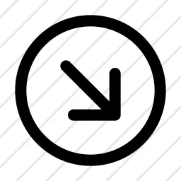Arrow Right Down Circle Icon