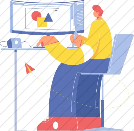Person Designing on Computer