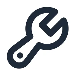 Wrench 2 Line Icon