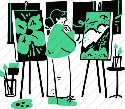 Artist Creating