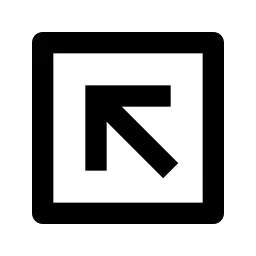 Arrow Left Up Box Line Icon