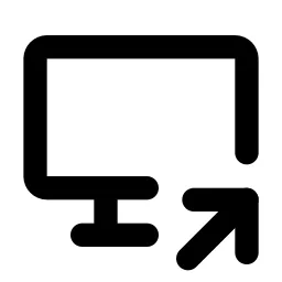 Device Desktop Share Line Icon