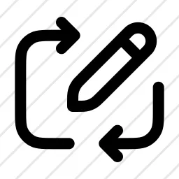 Rewrite 2 Write Again Text Edit Icon