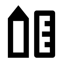 Pencil Ruler Line Icon
