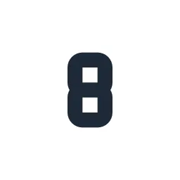Numeric 8 Duotone Icon