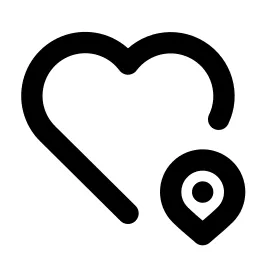Heart Pin Line Icon