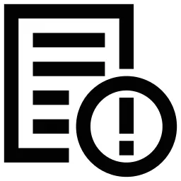 Exclamation Document Icon