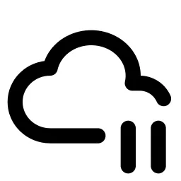 Cloud Pause Line Icon