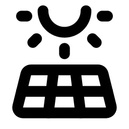Solar Panel 2 Line Icon