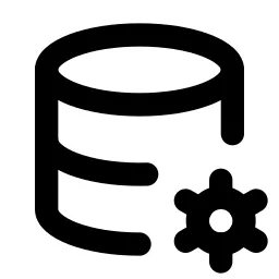 Database Cog Line Icon