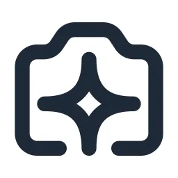 Camera Sparkle 2 Line Icon