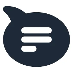 Chat 2 Top Left Solid Icon