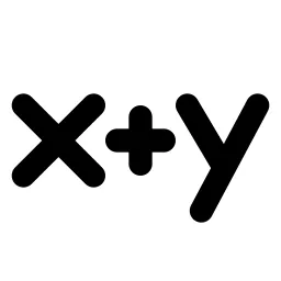 Math X Plus Y Line Icon
