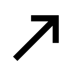 Arrow Right Up Long Line Icon