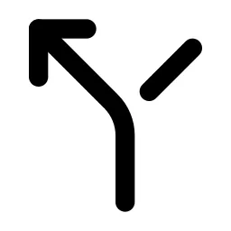 Arrow Bear Left 2 Line Icon