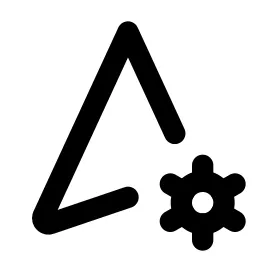 Navigation Cog Line Icon