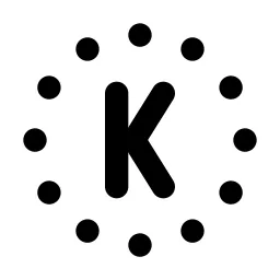 Circle Dotted Letter K Line Icon