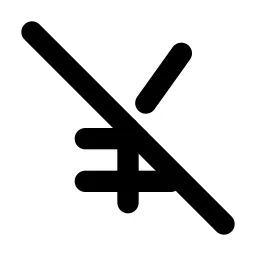 Currency Yen Off Line Icon
