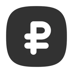 Ruble Square Fill Icon