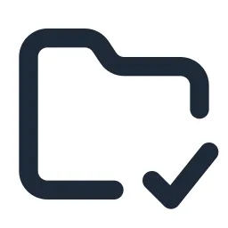 Folder Check Line Icon