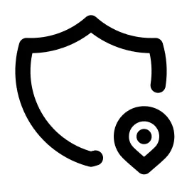 Shield Pin Line Icon