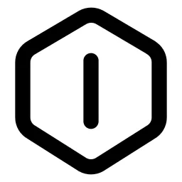 Hexagon Letter I Line Icon