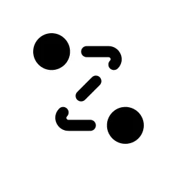 Map Route 2 Fill Icon