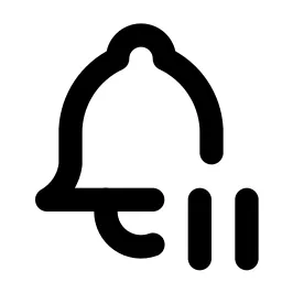Bell Pause Line Icon