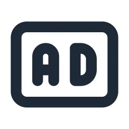 Ad 2 Box Line Icon