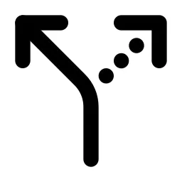 Route Alt Left Line Icon