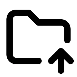 Folder Up Line Icon