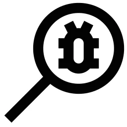 Magnifying Glass Bug Icon