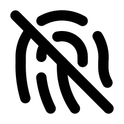 Fingerprint Off Line Icon